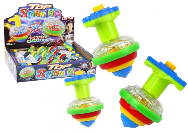 Šareni svjetleći rotirajući disk Spinning Top