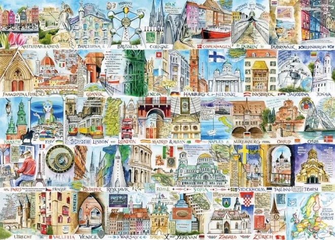 Gibsons Puzzle Europske znamenitosti 1000 dijelova