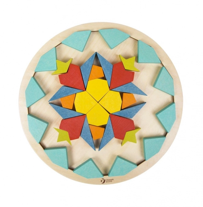 Montessori puzzle mandala - uzorci, oblici i boje