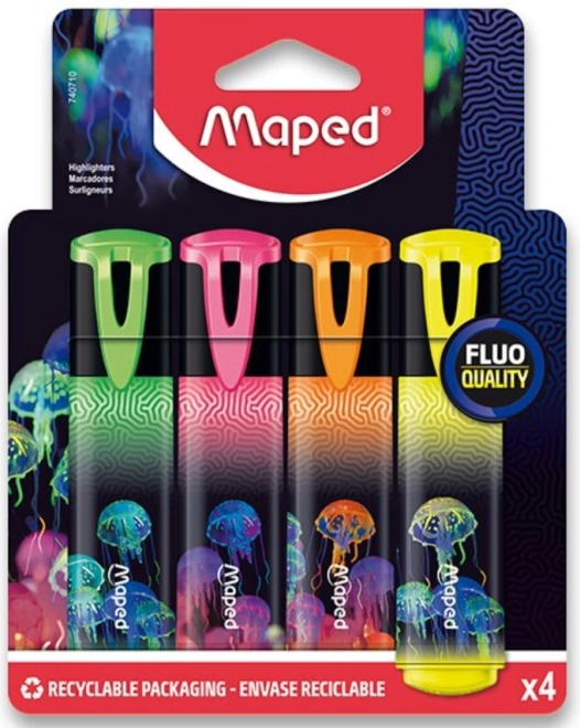 Maped Deepsea Paradise markeri za naglašavanje, set 4 kom