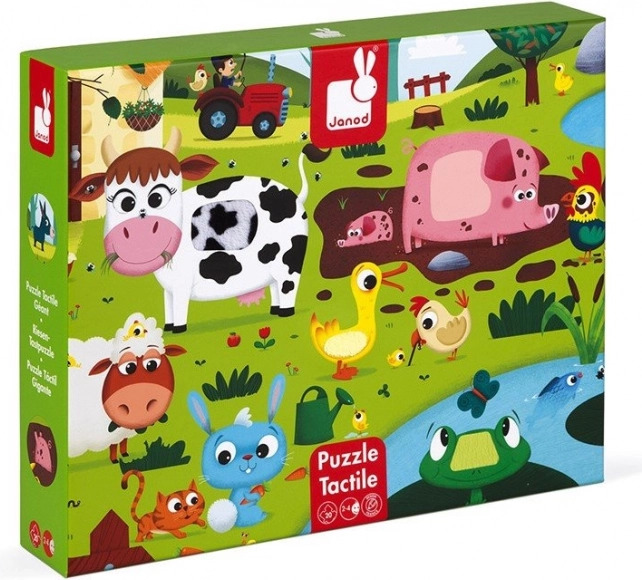JANOD Taktilne puzzle Životinje na farmi 20 dijelova
