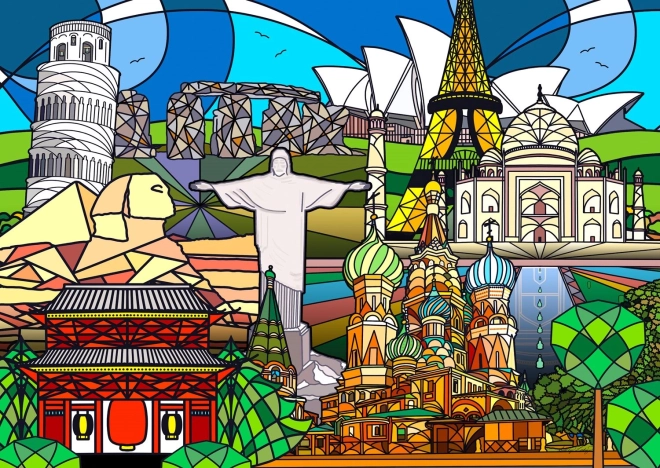 Puzzle Svjetske Znamenitosti 1000 Dijelova