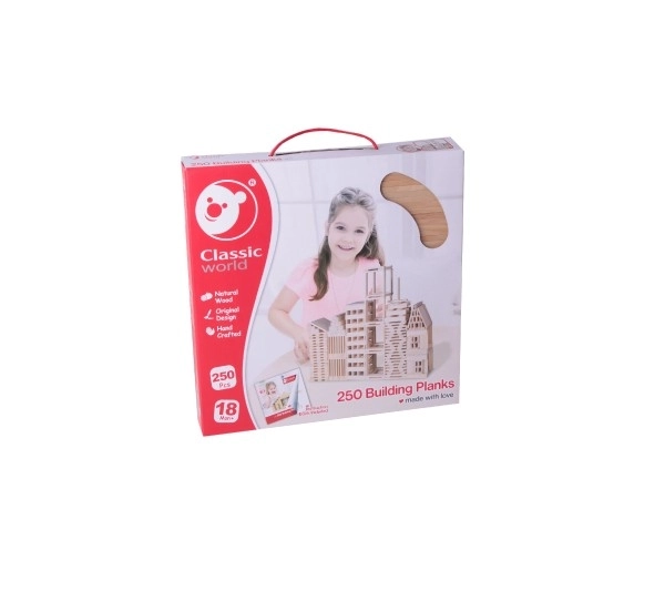 Drvene dječje građevne kocke - 250 komada