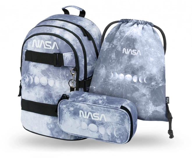 BAAGL 3 SET Skate NASA Grey: ruksak, pernica, vrećica