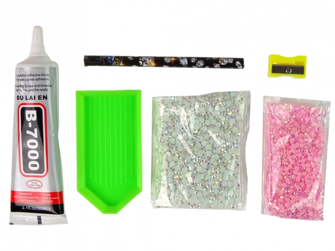 Set jednorog DIY Dijamanti Kristali Ružičasta