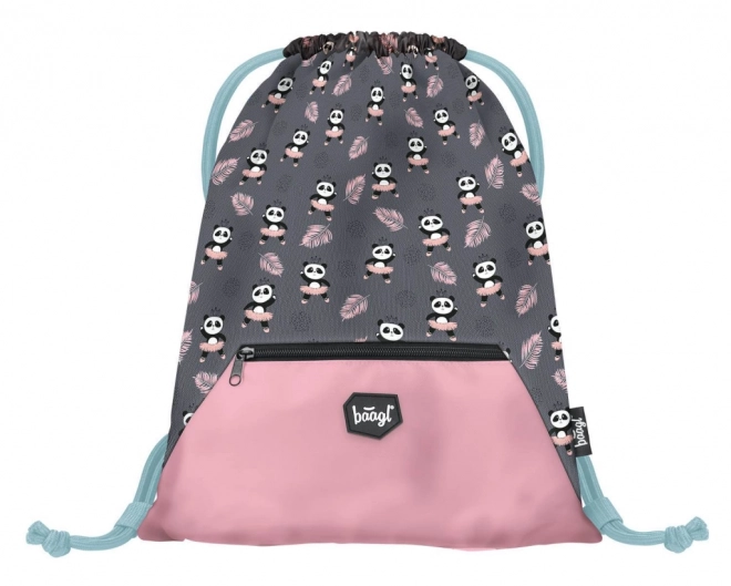 BAAGL SET 3 Zippy Panda: školska torba, pernica, vrećica