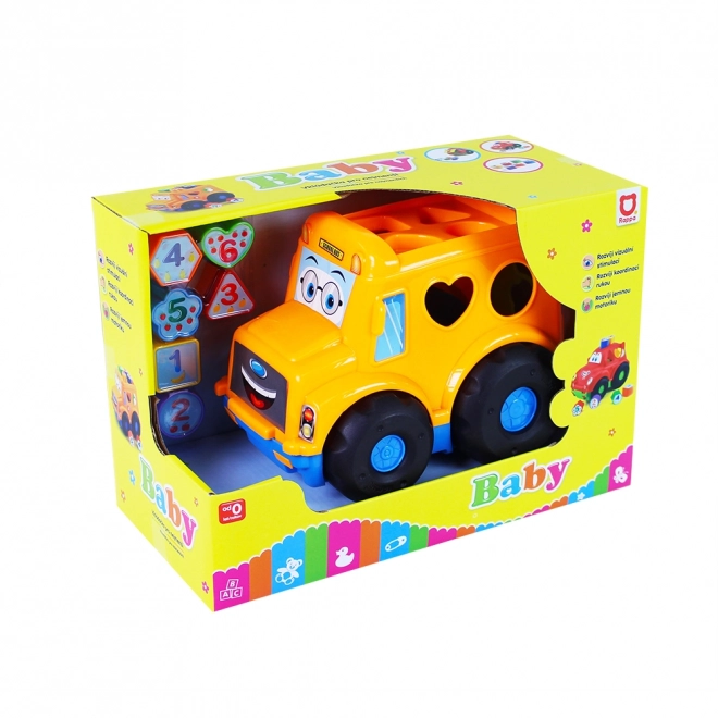 Umetnuta igračka BABY autobus za najmanju djecu narančasti