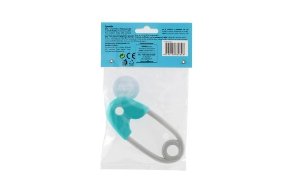 Zvečko štipaljka plast 12cm tirkiznosivo 12x19cm u vrećici 0+