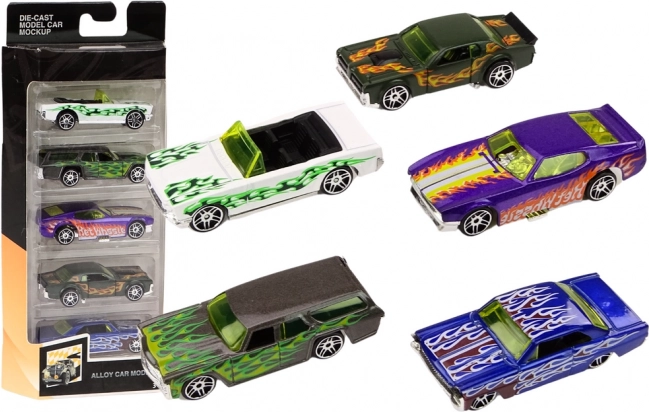 Set metalnih autića 1:64, 5 komada
