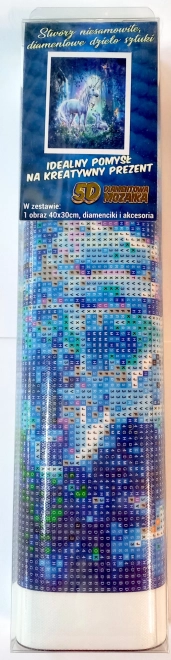 NORIMPEX Dijamantno slikanje Jednorog u magičnoj šumi 30x40cm