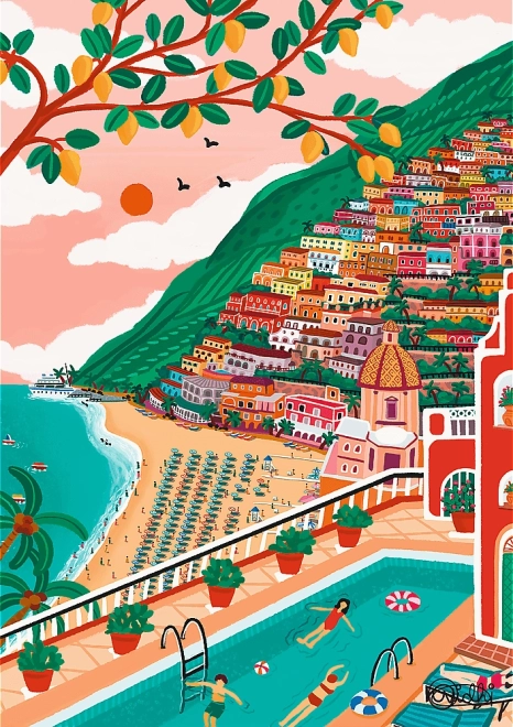 Puzzle Trefl Premium Plus Italija Positano 1000 dijelova