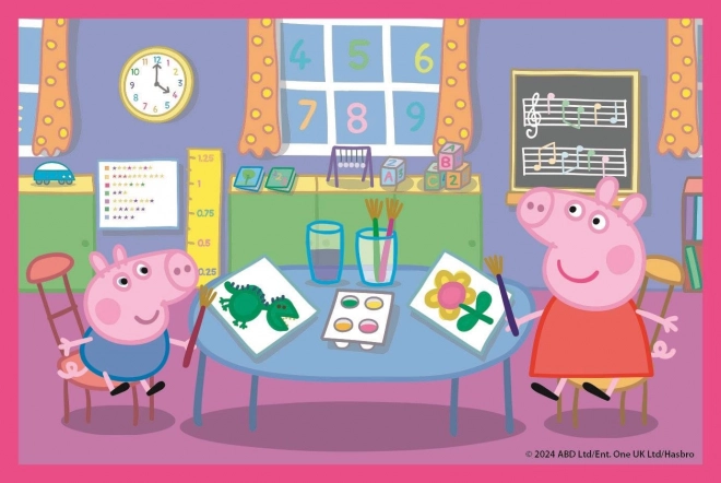 CLEMENTONI Slikovne kocke Prasac Peppa, 6 kocaka