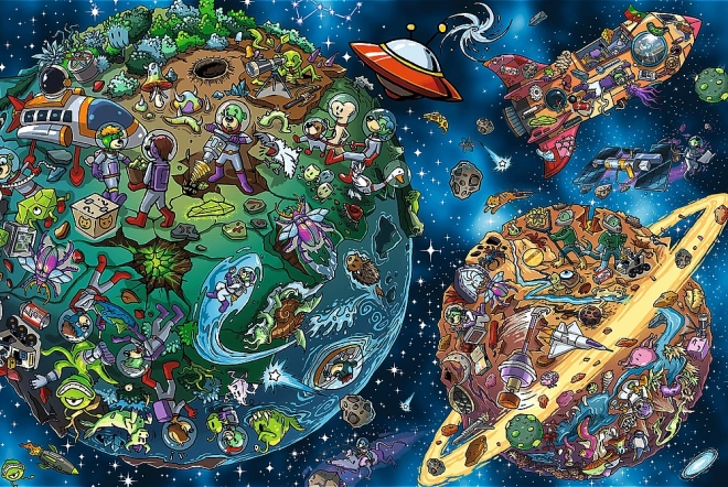 Puzzle Treflíci u svemiru