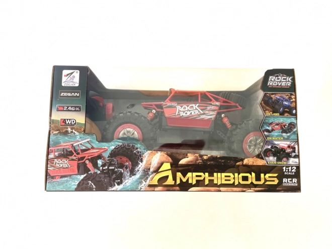 Crveni amfibijski RC auto