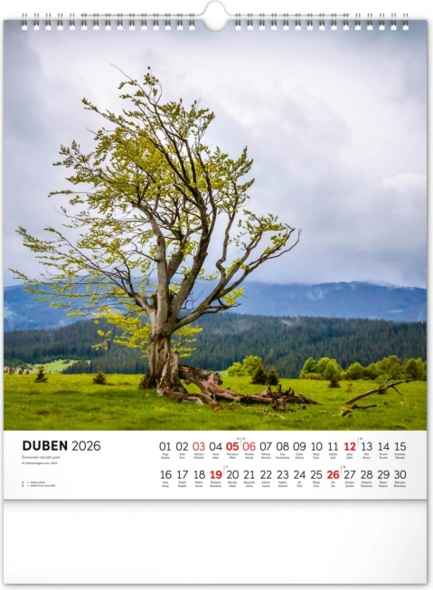Zidni kalendar Šumava 2026