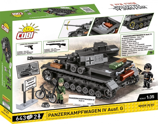 COBI 3127 Drugi svjetski rat Njemački tenk Panzerkampfwagen IV Ausf. G 1:35