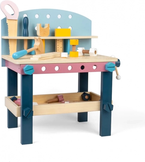 Drveni dječji radni stol s alatom BIGJIGS TOYS