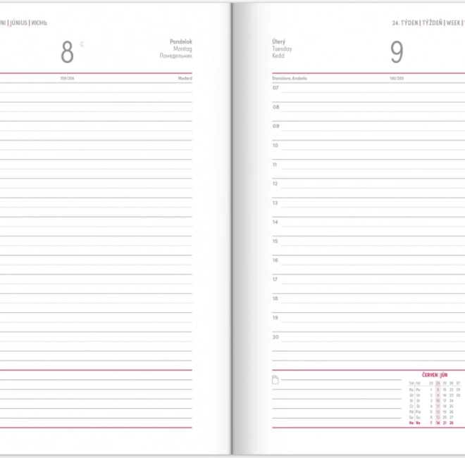 Dnevni planer NOTIQUE Balakon 2026, crni, 15 x 21 cm