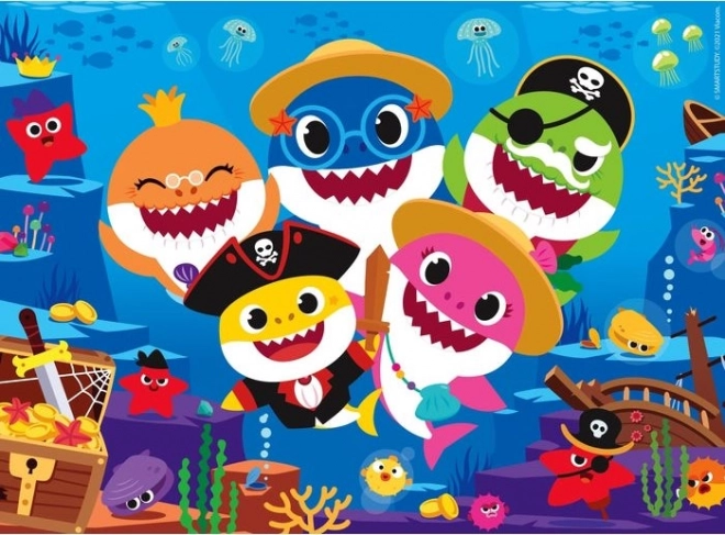 CLEMENTONI Puzzle s slikanjem vodom Water Magic: Baby Shark 15 dijelova