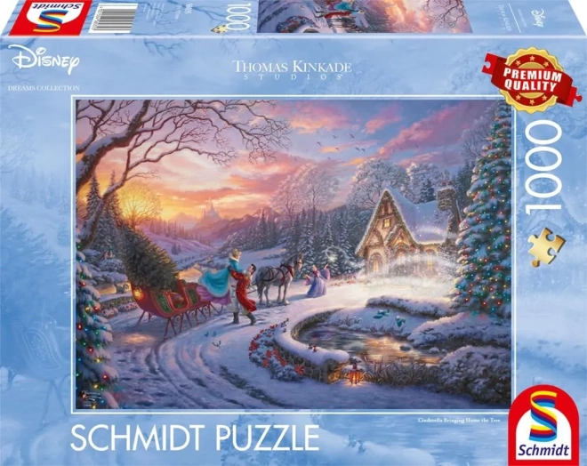 Puzzle Disney: Pepeljuga s princom za Božić 1000 komada