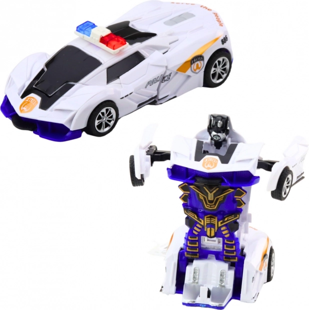 Auto robot 2u1 sportski policijski automobil