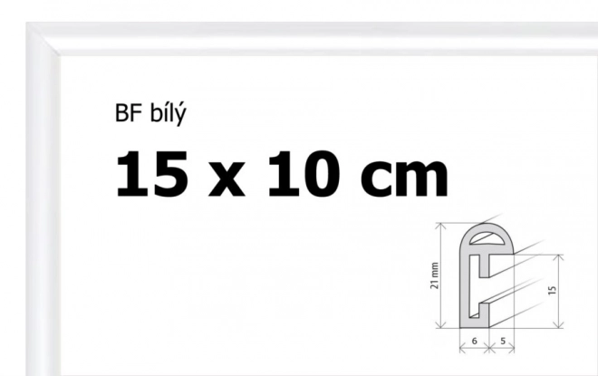 Plastični okvir bijeli 15x10cm