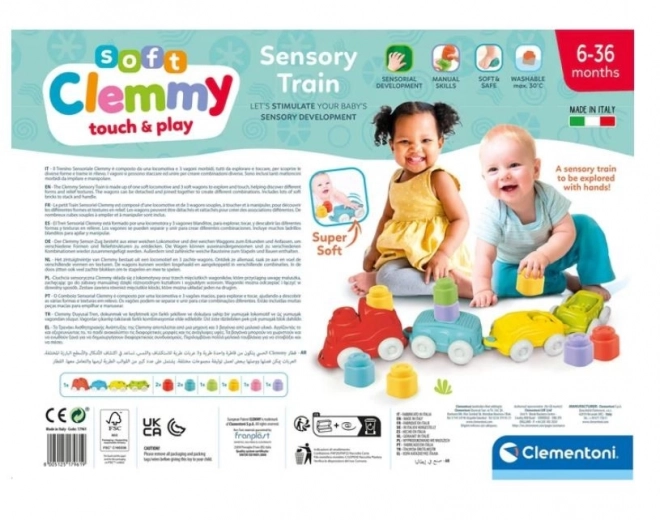 CLEMENTONI Soft Clemmy Senzorički vlakić s kockama