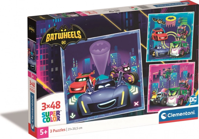 Puzzle 3×48 dijelova Batwheels – set od tri slike