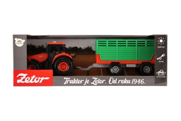 Traktor Zetor s prikolicom s svjetlosnim i zvučnim efektima - 36 cm