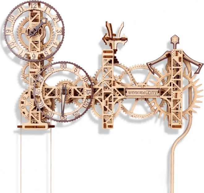 WOODEN CITY 3D slagalica Steampunk zidni sat 269 dijelova