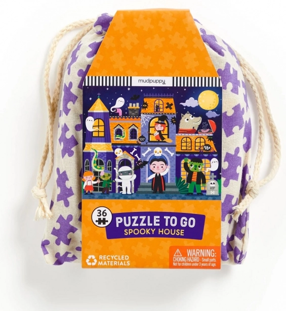 Puzzle Strašidanja kuća od Mudpuppy u platnenoj vrećici