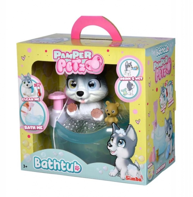 Psić Husky Pamper Petz u kadi