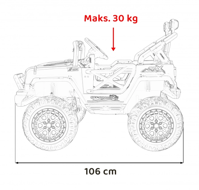 Dječji električni autić off-road crno