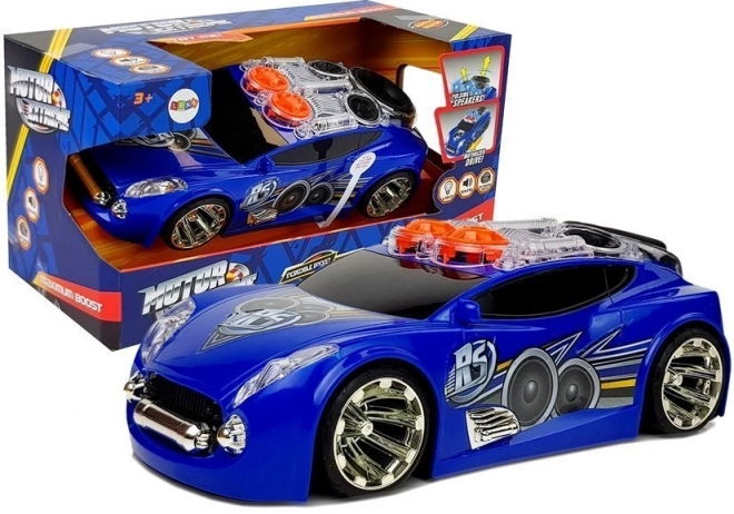 Sportski auto DJ sa zvučnicima na krovu Glazbena svjetla