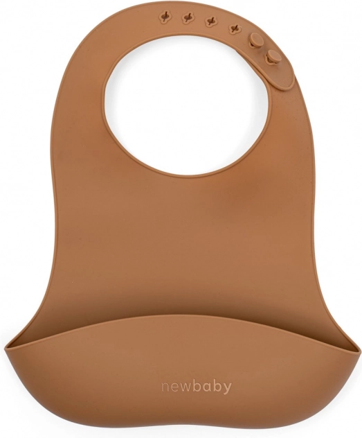 Silikonska podbradak New Baby smeđa
