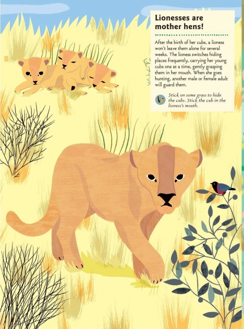 Knjiga aktivnosti sa naljepnicama - Životinje savane