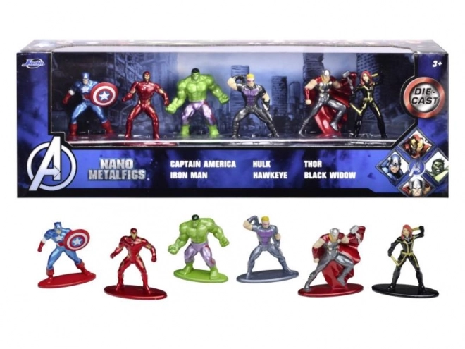 Metalne figurice JADA MARVEL AVENGERS, 6 kom, 4 cm