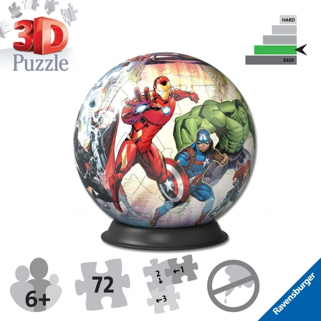 Puzzle-Kugla Marvel: Osvetnici 72 dijela