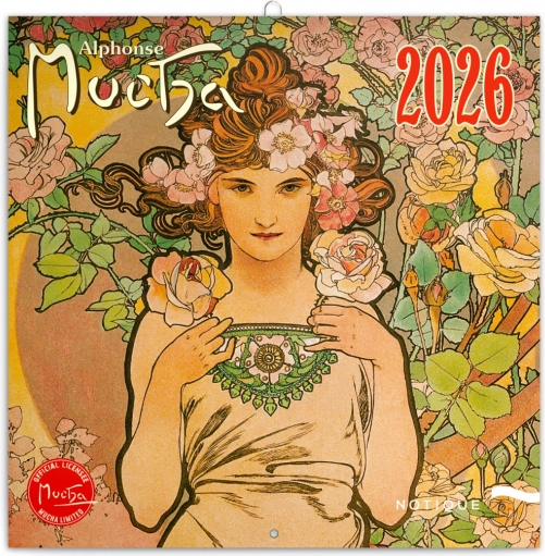 Zapisnički kalendar Alfons Mucha 2026