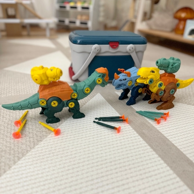 Woopie set dinosauri za zavrtanje 3 kom građevinski set s koferom i bušilica sa šrafcigerom