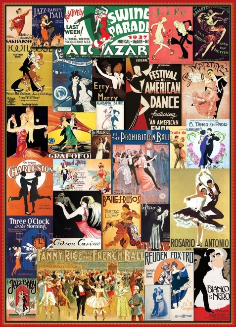 Puzzle EUROGRAPHICS vintage plakati iz plesnih dvorana 1000 dijelova