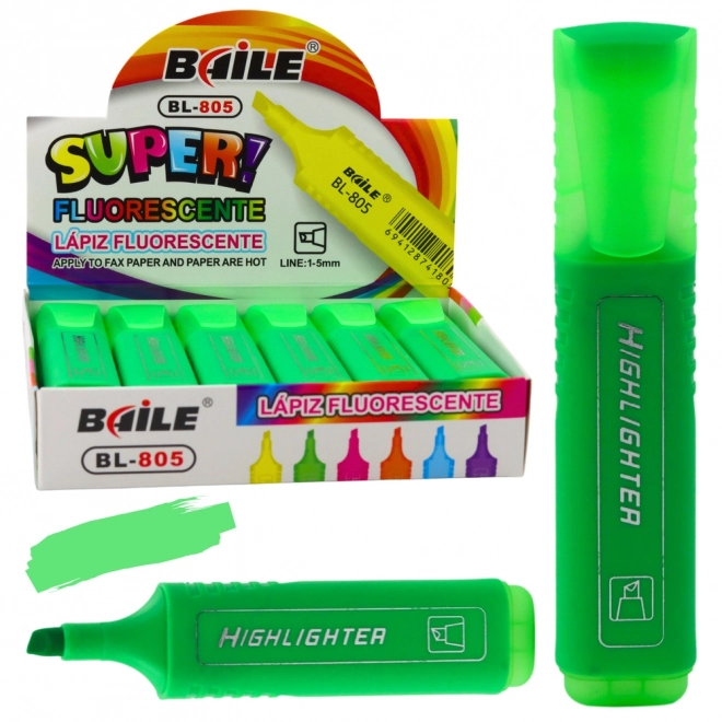 marker neon zelena