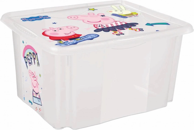 Spremnik s poklopcem mali PEPPA – proziran, 24 l