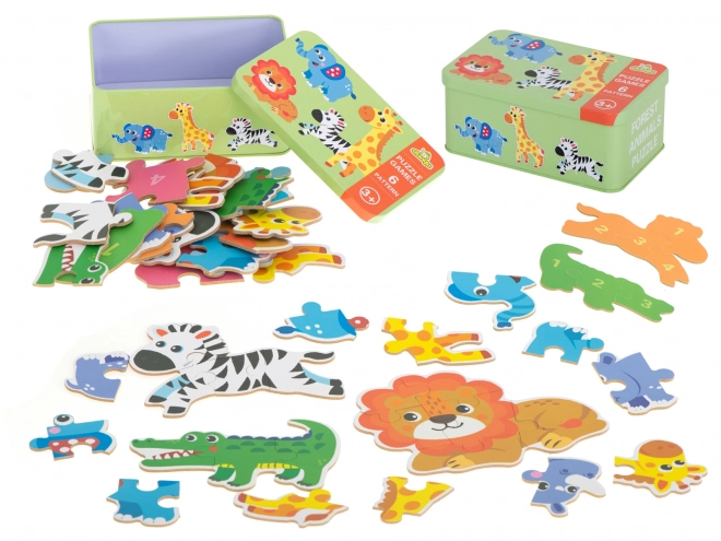 Puzzle u limenci Safari životinje - 25 komada