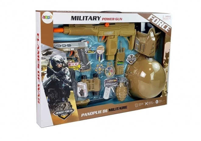 Vojni set Oružje s maskom Kaciga Granata Zvuk