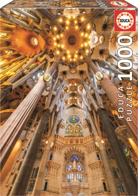 EDUCA Puzzle Sagrada Familia - unutrašnjost, Barcelona (Španjolska) 1000 komada