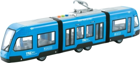 Tramvaj na inercijski pogon 1:16 plava