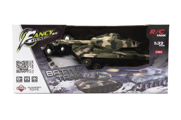 RC tenk plastikni 27cm 27MHz na baterije + punjivi paket sa zvukom u kutiji 37x17x19cm