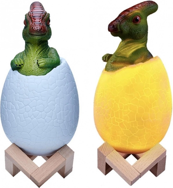 Noćna LED lampa dinosaurus u dinosaurovom jajetu RGB za djecu