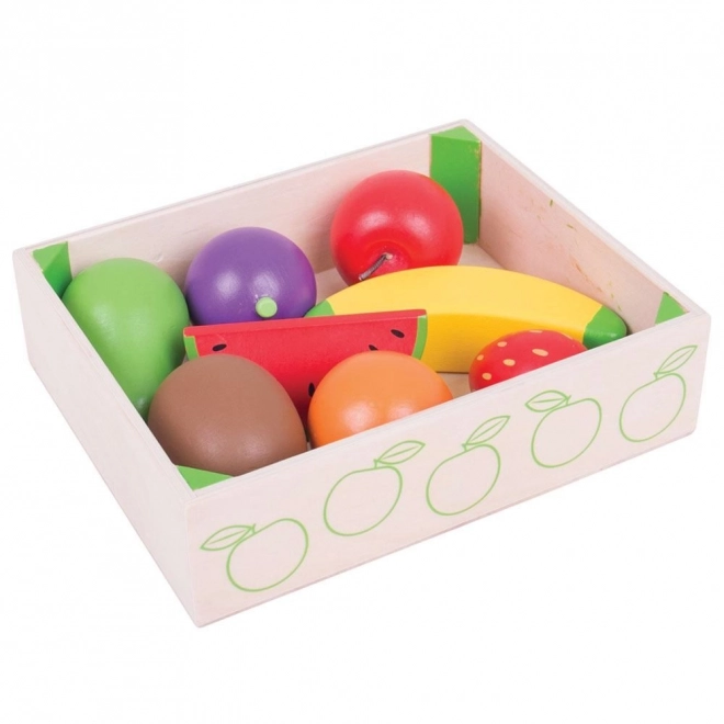 Drvena kutija s voćem igračke Bigjigs Toys
